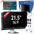 [2-Pack] 21.5 Inch Privacy Screen for Computer Monitor 16:9 Aspect Ratio Eye Protection Anti Blue Light Glare Shield 21.5inch Removable Black Blackout Anti Spy Desktop Security Private Filter
