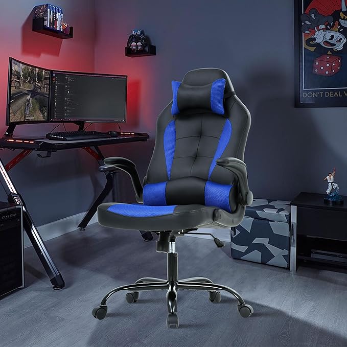 Gamer Chair PC Gaming Chairs for Adults Computer Chair Massage Chair Computer Chairs Video Game Chair for Adults Chair Gaming with Lumbar Support and Headrest for Adults Women Men