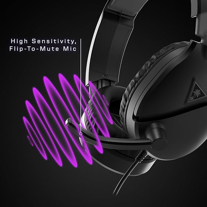 Turtle Beach Recon 70 Multiplatform Gaming Headset for PC PS5 PS4 Xbox Series X|S Xbox One &amp Mobile w/ 3.5mm Wired Connection - Flip-to-Mute Mic 40mm Speakers Lightweight Design Black