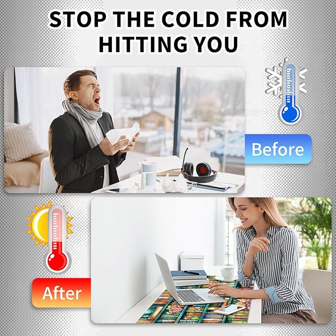 Heated Mouse Pad Hand Warmer Warm Desk Pad Mousepad Desk Mat with 3 Levels Heating and 3 Hours Auto Shut Down 31.5 x 13 inch PU Leather Warmer Keyboard Mat for Gaming Laptop Office Home Bookshelf