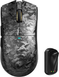 ATTACK SHARK X11 Ultra 8K Carbon Fiber Wireless Gaming Mouse with 42000 DPI-PAW3950 MAX Sensor-59g LightweightNordic 54L15 MCU ChipWired/BT/2.4Ghz100 Million ClicksProgrammable for PC Mac(Black)