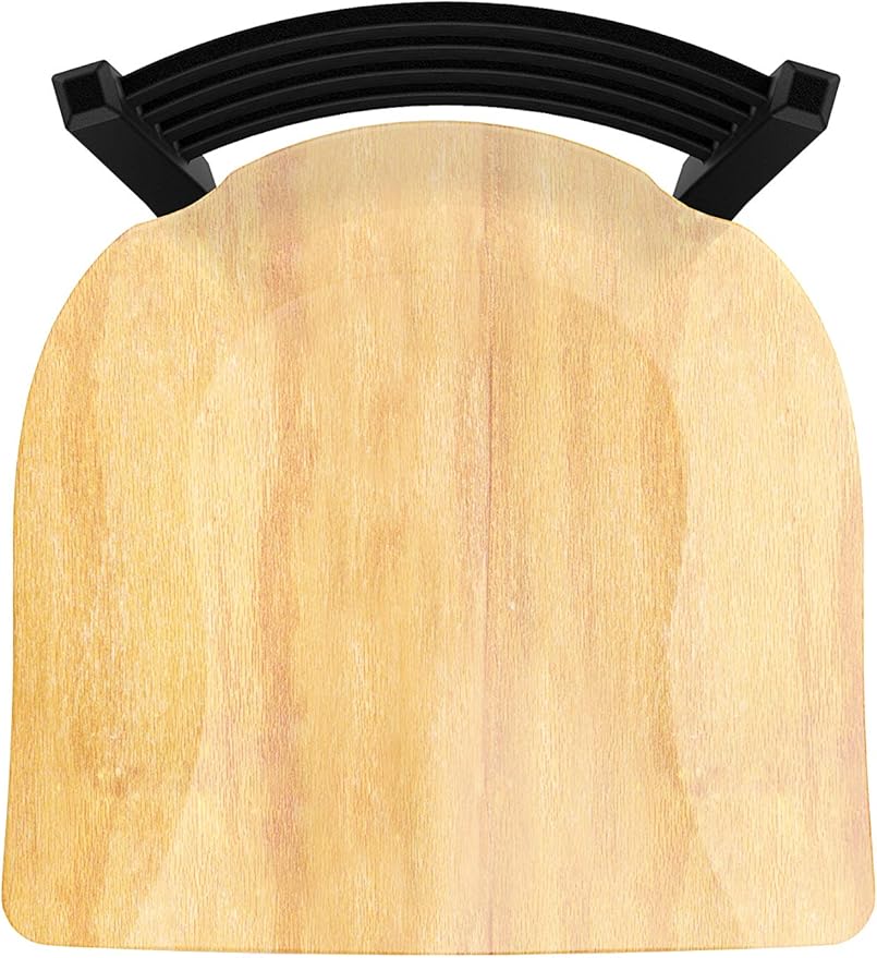 Holland Bar Stool Co. 400 Jackie 18 Chair with Black Wrinkle Finish and Natural Maple Seat