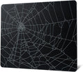 XVX Glass Mouse Pad for Gaming Black Spider Webs Hard Gaming Mousepad Professional Large Mouse Mat 410mm*310mm Special Glass Surface with Improved Precision and Speed