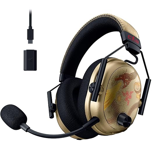 Razer BlackShark V3 Pro Wireless ANC Gaming Headset for PC: Full Band Mic - 50mm Drivers - 2.4 GHz Bluetooth USB 3.5mm - Works with Mac PS5 Nintendo Switch Smartphone - Counter-Strike 2 Edition