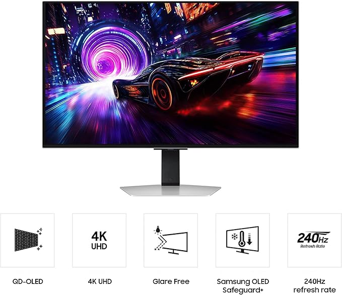 Samsung 32” Odyssey QD-OLED G8 (G81SF) 4K 240Hz Gaming Monitor 0.03ms Response Time DisplayHDR True Black 400 AMD FreeSync™ Premium Pro G-Sync Compatibile 3 Yr Warranty LS32FG810SNXZA 2025