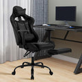 High Back PU Leather Gaming Chairs Computer Chair with Headrest &amp Lumbar Support Height Adjustable Wide Seat Gamer Chair Gaming Chairs for Adults Game Chair with Footrest &amp Armrest