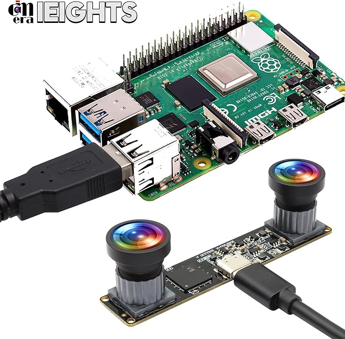 120fps Global Shutter USB Camera Module - Dual Lens 3D Stereo Synchronization Webcam for Computer - High Speed 1200P 60fps Binocular PC M12 UVC USB2.0 VR Wide Angle 100 Industrial