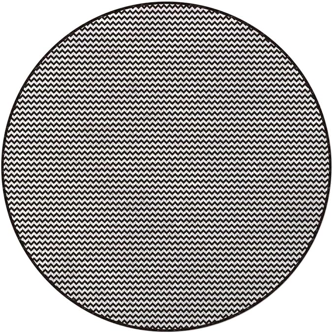 Black White Floor Protector Office Chair Mat Gaming Chair Mat Protects Hardwood Floors Chairs Move Smoothly Classic Retro Tile Monochrome Diameter 39.4 in Grid Mesh Pattern_01237