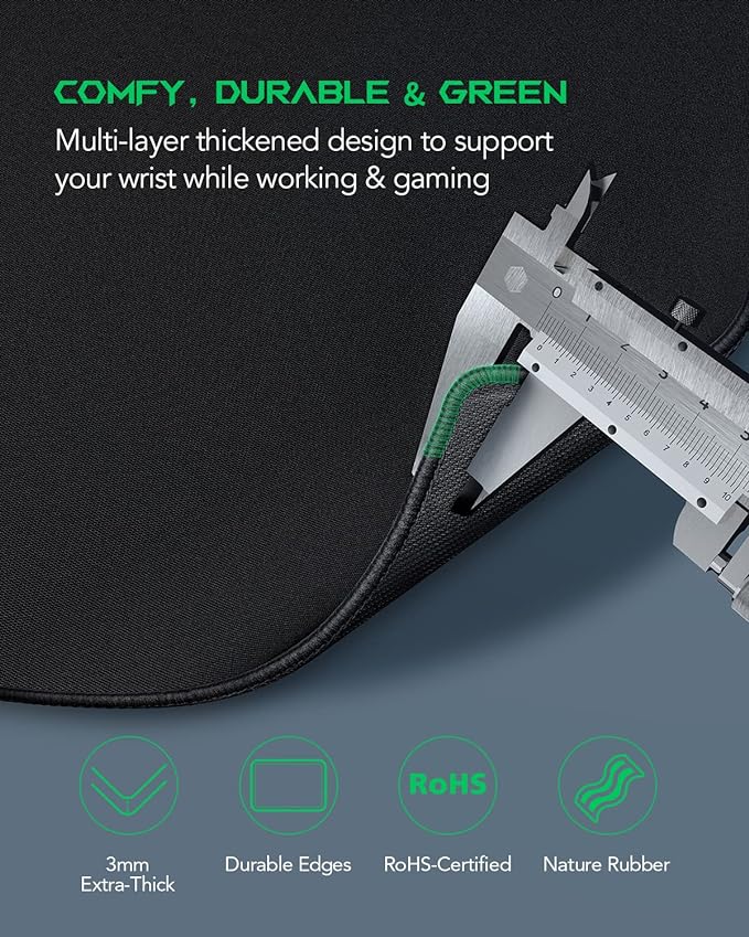 Black Shark Gaming Mouse Pad Desk Mat 47.2” x 23.6” Oversized Large Mouse Pad Non-Slip Mousepad Super-Thick with Special-Textured Surface Anti-Fray Stitched Edges Desk Pad Manta P4