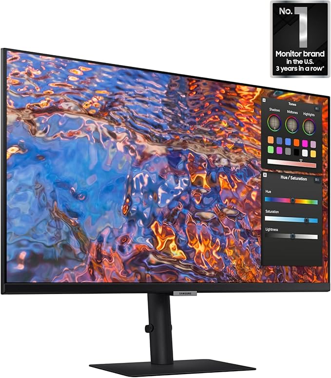 Samsung 27-Inch ViewFinity S80PB Series UHD Computer Monitor DCI-P3 98% VESA DisplayHDR 400 IPS Panel Matte Display USB-C PIP/PBP Intelligent Eye Care LS27B804PXNXGO