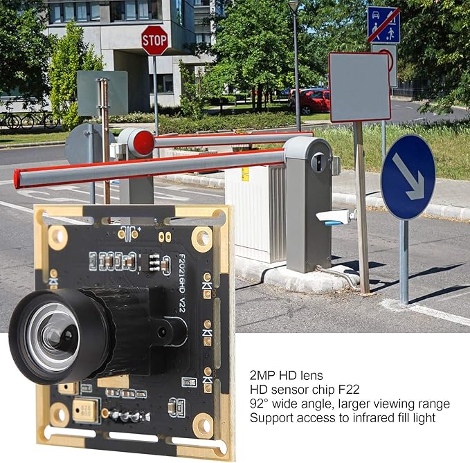 HBVCAM-F20216HD V22 Wide Angle Camera Module: 2MP HD Lens F22 Sensor 92° Field of View Manual Focus Plug &amp Play OTG Support