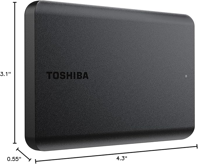 TOSHIBA Canvio Basics 2TB Portable External Hard Drive USB 3.0Black - HDTB520XK3AA(Pack of 5)