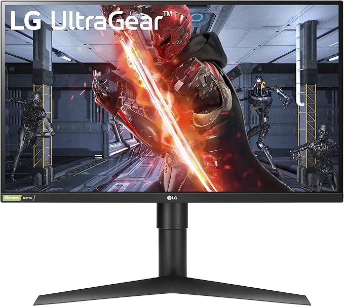 LG 27GL83A-B 27-Inch Ultragear QHD 2560 x 1440 IPS Gaming Monitor 144Hz 1ms (GtG) NVIDIA G-SYNC AMD FreeSync HDR10 HDMI DisplayPort Tilt/Height/Pivot Adjustable Stand Black