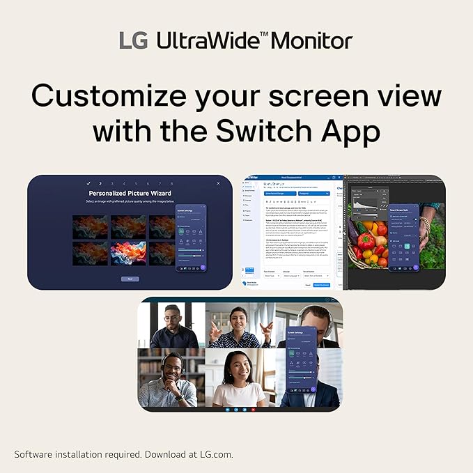LG 34U650A-B 34-inch UltraWide WQHD (3440 x 1440) IPS Curved Wide Computer Monitor 100Hz HDR10 Built-in Speaker HDMI DisplayPort USB Type-C PD 96W Tilt/Height/Swivel Adjustable Stand Black