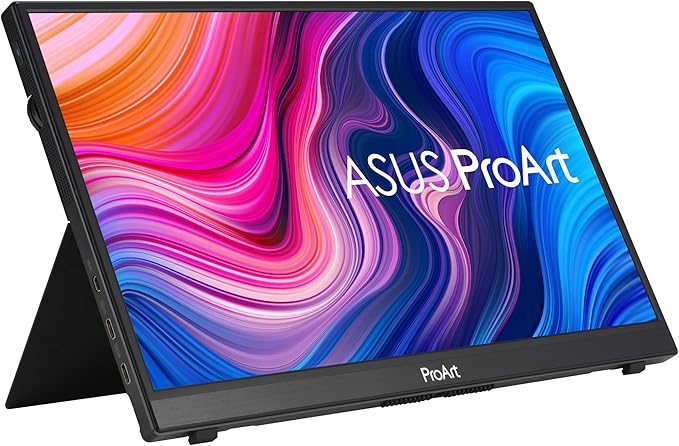 ASUS ProArt Display 14” 1080P Portable Touchscreen Monitor (PA148CTV) - Full HD IPS 100% sRGB/Rec.709 Color Accuracy ΔE &lt 2 Calman Verified USB-C Power Delivery Micro HDMI Tripod Socket