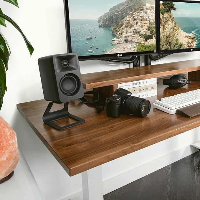 Kanto ORAMB 100W Powered Reference Desktop Computer Speakers with Bluetooth 5.0 and USB-C Input | Bi-Amplified | 100 Hz Automatic Crossover | Reference Quality Sound | Pair | Black