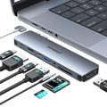 USB C Adapter HDMI Multiport Hub for MacBook Pro/Air M1-M3 13-16 2018-2024: 3 USB A 3.0 SD TF Card Reader Audio