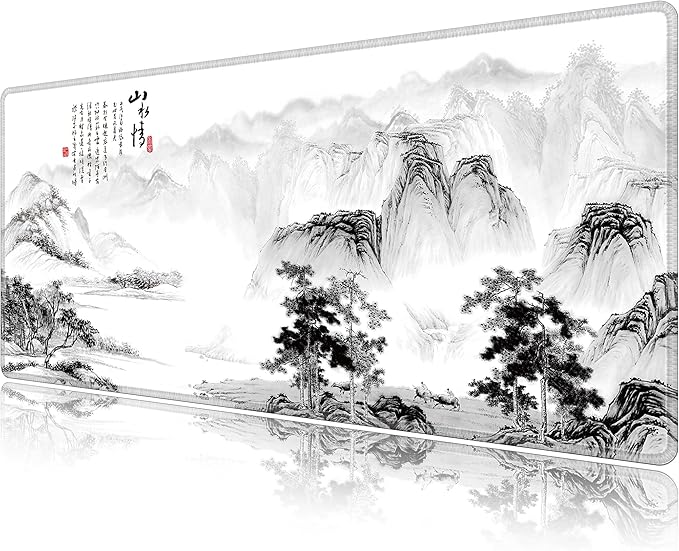 LL-COEUR Pattern XXL Computer Mouse Pad 35.4x15.7x0.12inch Large PC Keyboard Mousepad with Anti-Slip Base for Gaming (Landscape 2 35.4x15.7x0.12)