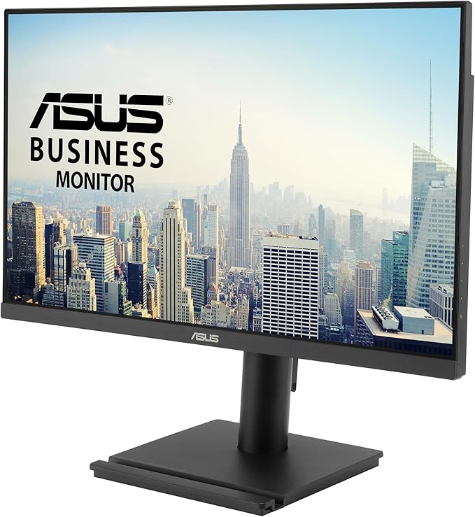 ASUS 24” 1080P Business Monitor (VA249QGS) - IPS Full HD Frameless 120Hz Adaptive-Sync 1ms HDMI DisplayPort VGA Eye Care Low Blue Light Ergonomic VESA Wall Mountable 3 yr Warranty