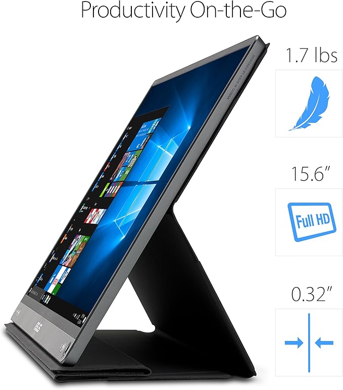 ASUS ZenScreen MB16AC 15.6 Full HD IPS USB Type-C Portable Eye Care Monitor