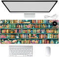 Heated Mouse Pad Hand Warmer Warm Desk Pad Mousepad Desk Mat with 3 Levels Heating and 3 Hours Auto Shut Down 31.5 x 13 inch PU Leather Warmer Keyboard Mat for Gaming Laptop Office Home Bookshelf