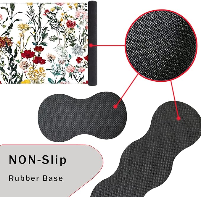 Keyboard Wrist Rest and Mouse Pad with Wrist Support Set Ergonomic CoasterMemory FoamEasy Typing Pain ReliefLarge XL Desk Mat 31.5x 11.8Beautiful Floral