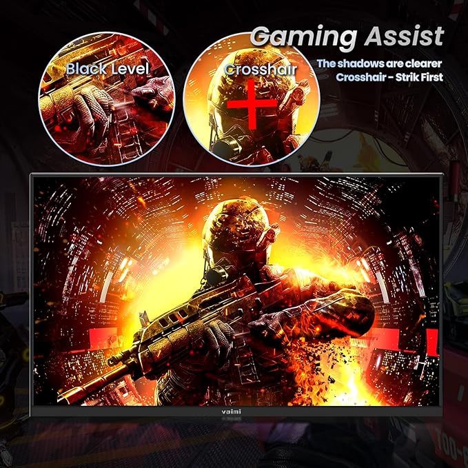 24.5 Inch 180Hz 1ms Gaming Monitor FHD 1080P FreeSync 1 x HDMI 2.1 1 x Display Port 1.4 1 x USB IPS Tilt Adjustable PC Xbox PS5 Compatible VESA 75Ultra-Thin (HDMI Cable Included)
