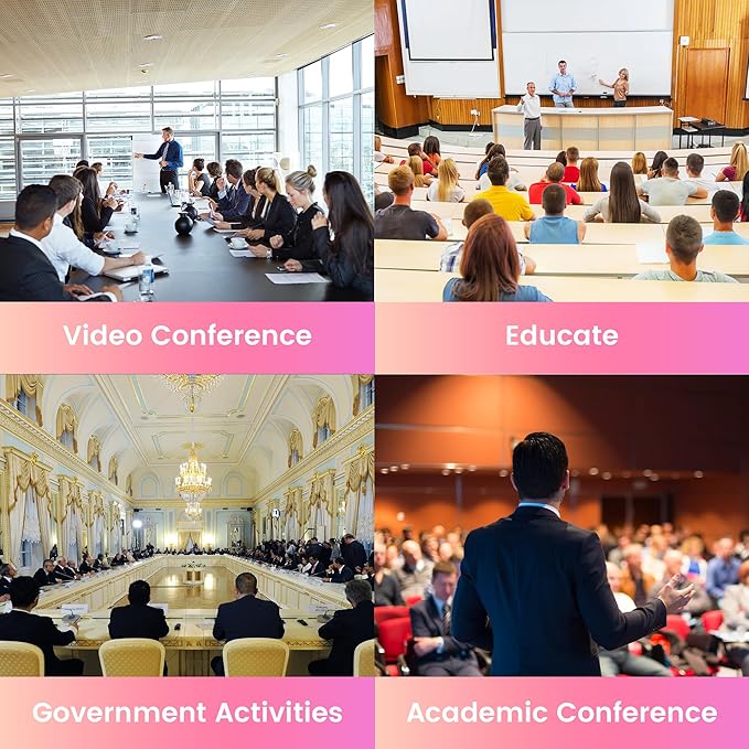 All-in-One PTZ 4K 12X Optical Zoom Video Conference Room Camera System with Bluetooth Speakerphone 2 Expansion Mics HDMI 78° Wide View Angle Lens Works with Zoom Webex for Large Meeting Room