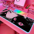 JMIYAV Pink RGB Gaming Mouse Pad 31.5x12 Inch PC XL Large Extended Glowing Led Light Up Desk Pad Non-Slip Rubber Base Computer Cute Mousepad Mat Desk Accessories Gaming Setup 2744