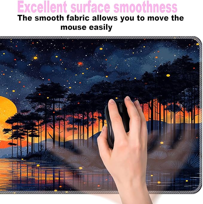 Keyboard Wrist Rest SetMemory Foam Wrist Support Mouse Pad31.5x11.8 Desk Mat for Comfortable Typing &amp Pain ReliefNon-Slip Base for Office &amp Home Use - Sunset