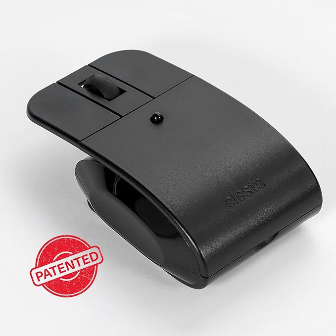 elasto Ergonomic Bluetooth Wireless Mouse M4 Set – Helps with Carpal Tunnel Arthritis Finger &amp Wrist Pain Adjustable DPI – Light Click (Wireless)