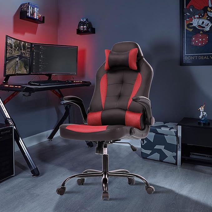 Gamer Chair PC Gaming Chairs for Adults Computer Chair Massage Chair Computer Chairs Video Game Chair for Adults Chair Gaming with Lumbar Support and Headrest for Adults Women Men
