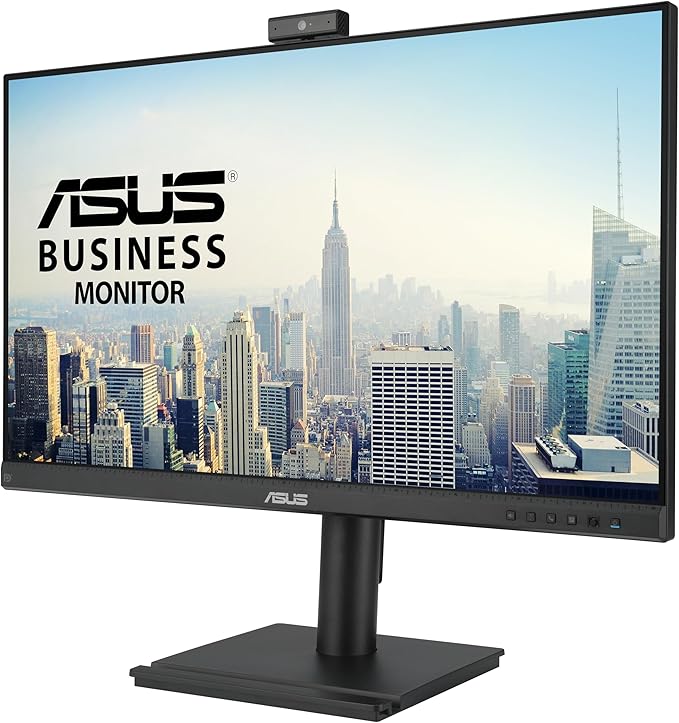 ASUS 27” 1080P Video Conferencing Monitor (BE279QFK) - Full HD IPS 100Hz Frameless Built-in Webcam Mic Array Speaker Height Adjustable Ergonomic Design Eye Care Wall Mountable 3 yr warranty