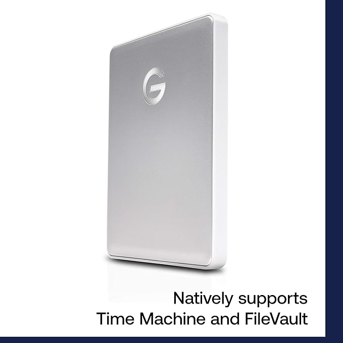 G-Technology 1TB G-DRIVE mobile USB-C Portable External Hard Drive Silver - 0G04876-1