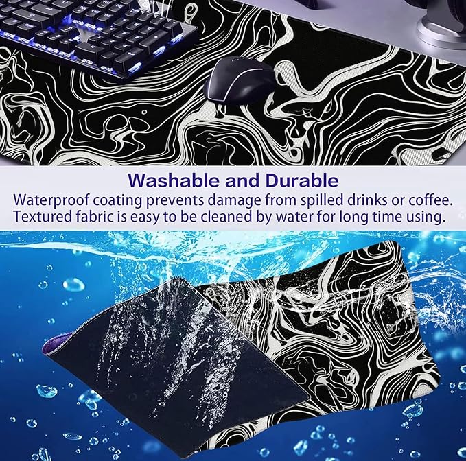 Minimalist Abstract Line XL Mouse Pad Suitable for Home Office and Study Keyboard Mouse Pad 35.4 x 15.7 x 0.12 Inches