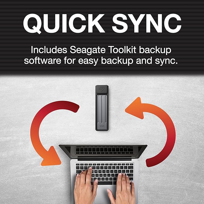 Seagate Ultra Compact 1TB Portable SSD 1000MB/s USB-C USB 3.2 Gen2 IP54 Water Dust and 3m Drop Resistant Windows/Mac/iPhone/iPad/Android Phone/Tablet/PS4/PS5/Xbox Compatibility (STMX1000400)