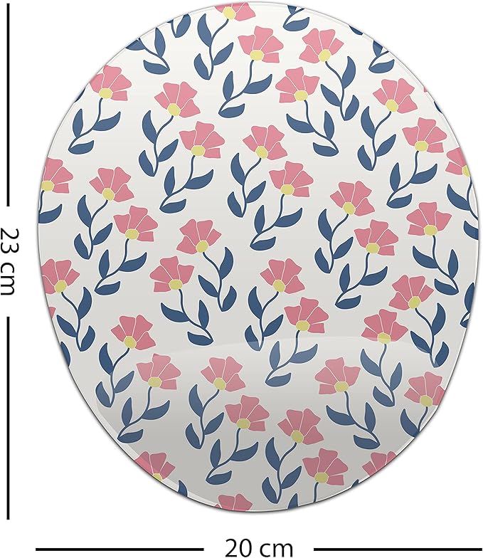 Ergonomic Mouse Pad with Wrist Rest Digital Printed Mouse Mat for Tendon Sheath Problems Non-Slip Base for Office and Home Size: 20 x 23 cm