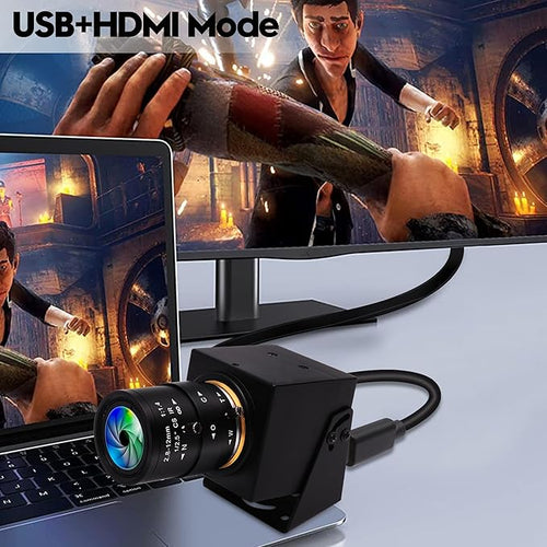 1080P HDMI Camera 4K USB Webcam for Live Streaming 30FPS 4X Optical Zoom Lens USB HDMI Simultaneous Output Video Camera Close-up PC Camers Plug and Play for Linux Raspberry Pi Jetson Nano