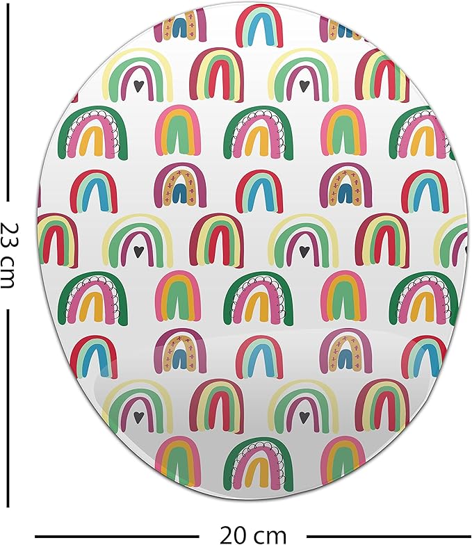 Ergonomic Mouse Pad with Wrist Rest Digital Printed Mouse Mat for Tendon Sheath Problems Non-Slip Base for Office and Home Size: 20 x 23 cm