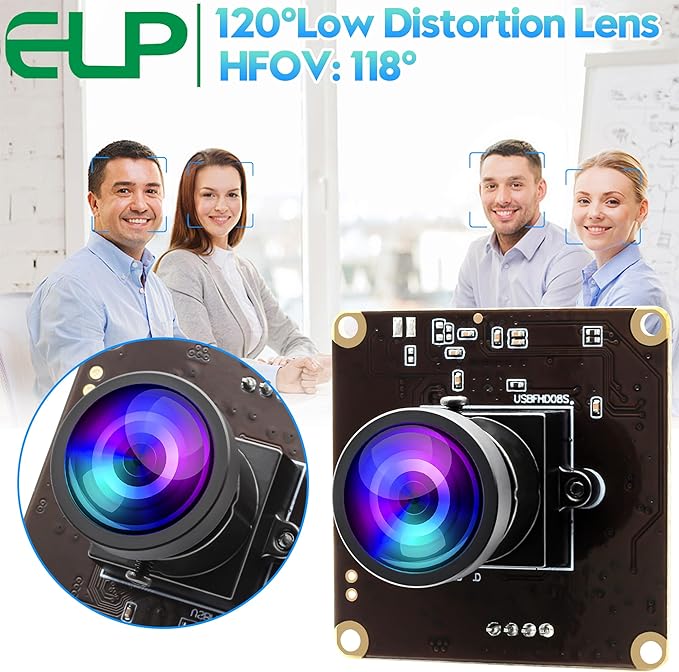 ELP 260fps USB Camera Module for Computer - 120 Wide Angle Lightburn 2MP Mini USB2.0 PC CMOS OV4689 260FPS@360P 120FPS@720P 60FPS@1080P FHD Web High Frame for Jetson Nano