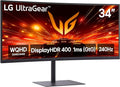 LG 34G630A-B 34-Inch Ultragear WQHD  DisplayHDR 400 Built-in Speaker HDMI DisplayPort USB Type-C Tilt/Height/Swivel Stand Black (Renewed)