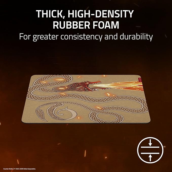 Razer Gigantus V2 Soft Gaming Mouse Pad (Large): Textured Micro-Weave Cloth Surface - Thick High-Density Rubber Foam - Anti Slip Base - Counter-Strike 2 Edition