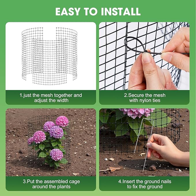 30PCS Plant Protection from Animals12x12 Inch Metal Wire Plant ProtectorsPlant Cages to Keep Animals Out Sturdy Bunny Barricades Chicken Wire Cloche Plant Protectors for Shrubs Flowers Vegetables