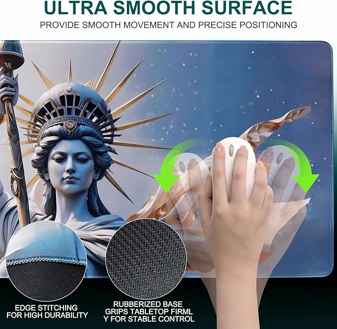 3 in 1 Ergonomic Set Mouse Pad with Wrist Rest Keyboard Wrist Rest and Desk PadMemory Foam Soft Breathable Pain Relief for Wrist Fatigue Prolonged Typing and Mouse Use Jamboa