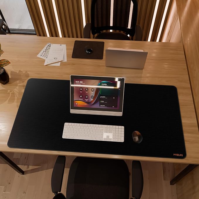 Mydours 48 x 24 Large Gaming Mouse Pad Oversized Keyboard Mouse Mat with Stitched Edge XXL Non-Slip Rubber Base Computer Mousepad for Full Desk Extended Desk Mat for Gamer Office &amp Home Bla
