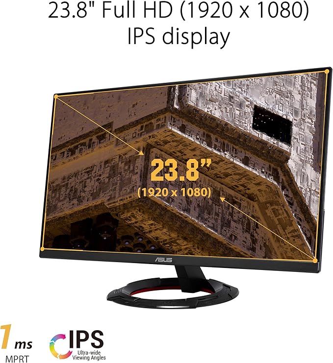 ASUS TUF Gaming 23.8” 1080P Monitor (VG249Q1R) ( Renewed)