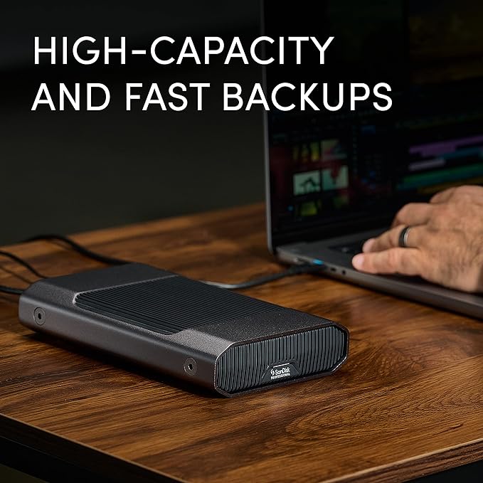SanDisk Professional 24TB G-Drive Enterprise-Class External Desktop Hard Drive - 7200RPM Ultrastar HDD Inside USB-C (10Gbps) USB 3.2 Gen 2 Mac Ready - SDPHF1A-024T-NBAAD