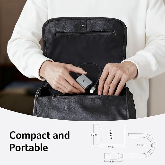 5 in 1 USB C Hub Bundle with 2 in 1 USB SD Card Reader