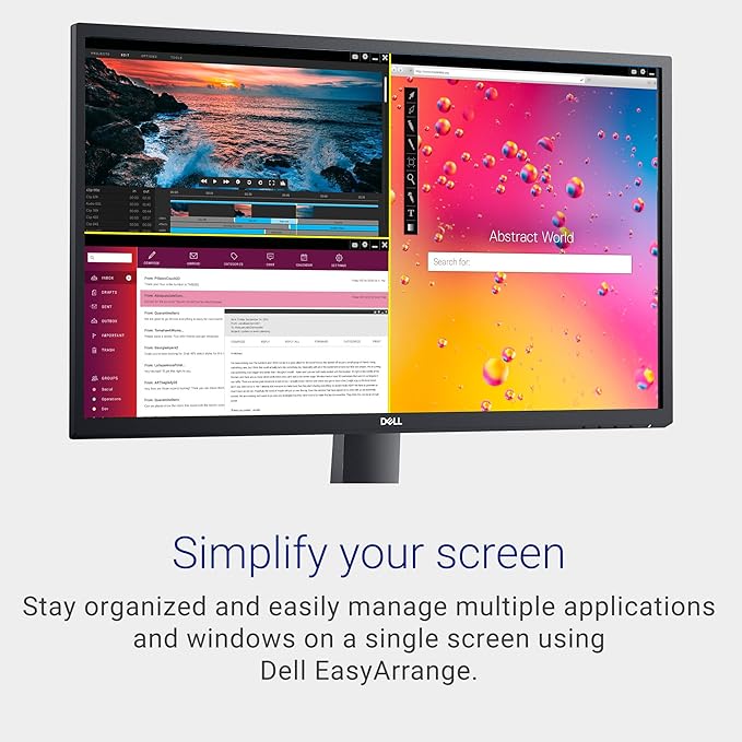 Dell SE2722H Monitor - 27-inch Full HD (1920 x 1080) 60Hz 8ms Display HDMI/VGA Connectivity AMD FreeSync Technology Tilt Adjustability - Black