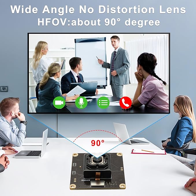 Anti Shake USB Camera Module 4K Vehicles IBIS Stabilization 11MP USB Webcam Autofocus 90 Degree No Distortion Lens Plug and Play for Machine Vision Industrial Robot Vision